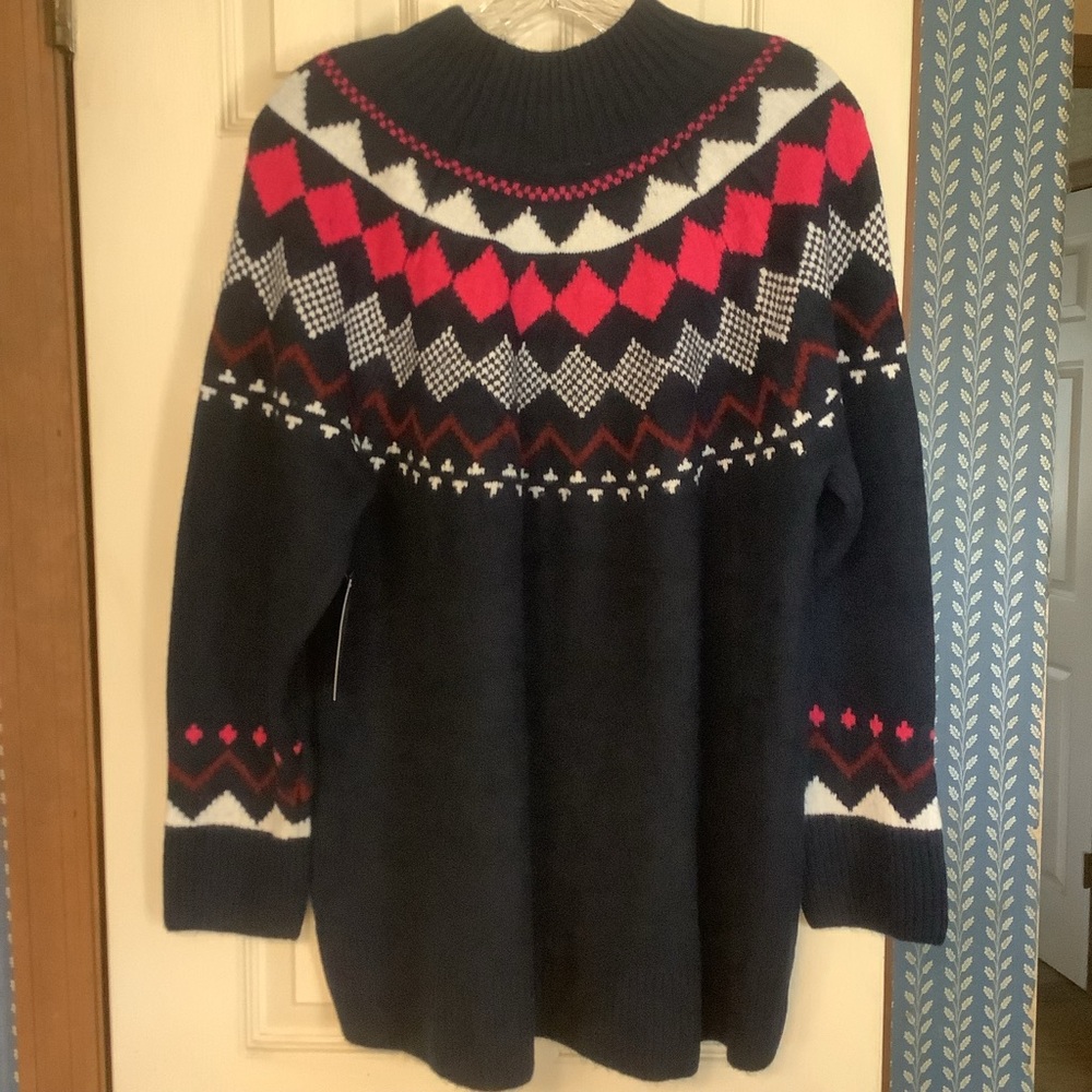 NEW Vince Camuto Sweater Long Sleeve Navy 2X